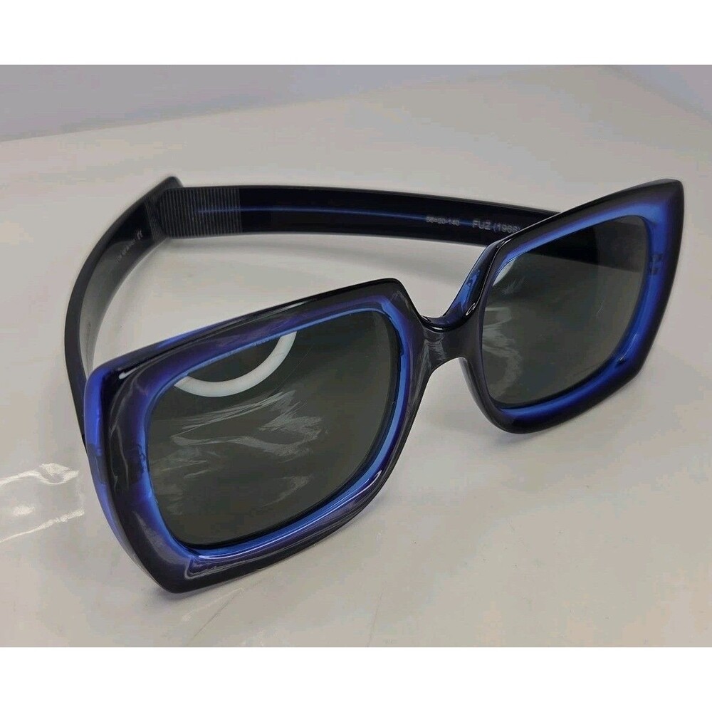 Oliver Goldsmith FUZ Blue/Black Square Frame Sunglasses 56-20-140 Made In Italy